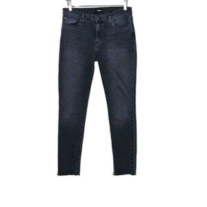 Hudson Natalie Jeans Womens 28 Gray Mid Rise Skinny Raw Hem Stretch Grunge Boho